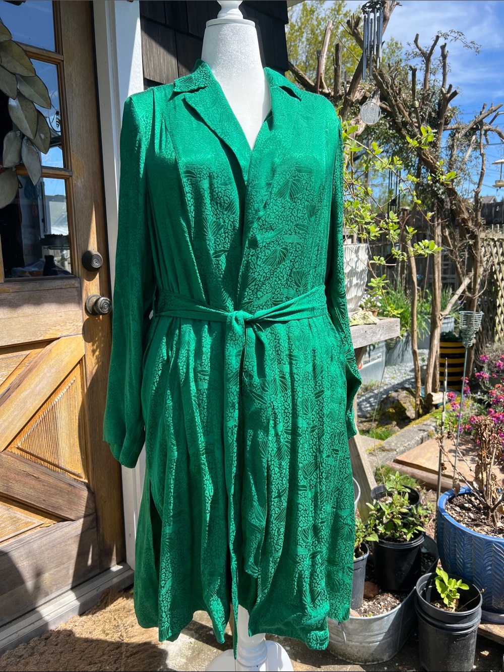 torrid Emerald Green Tie-Waist Satin Robe